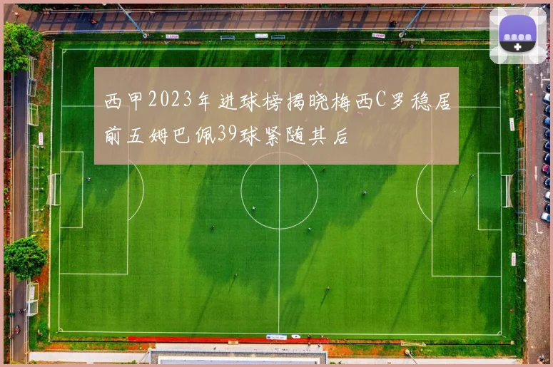 西甲2023年进球榜揭晓梅西C罗稳居前五姆巴佩39球紧随其后